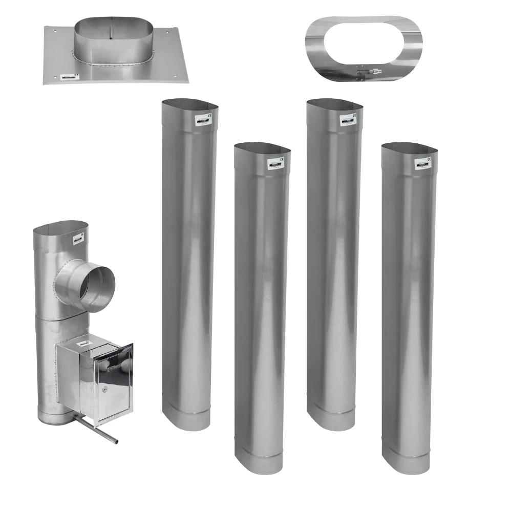 Wkład kominowy 100x200 owalny żaroodporny gr.0.8mm 1.4828