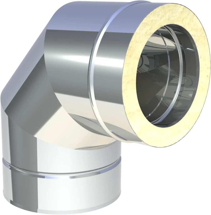 Kolano izolowane 90° fi150 kwasożaroodporne 1.4404 gr. 0,8/0,6