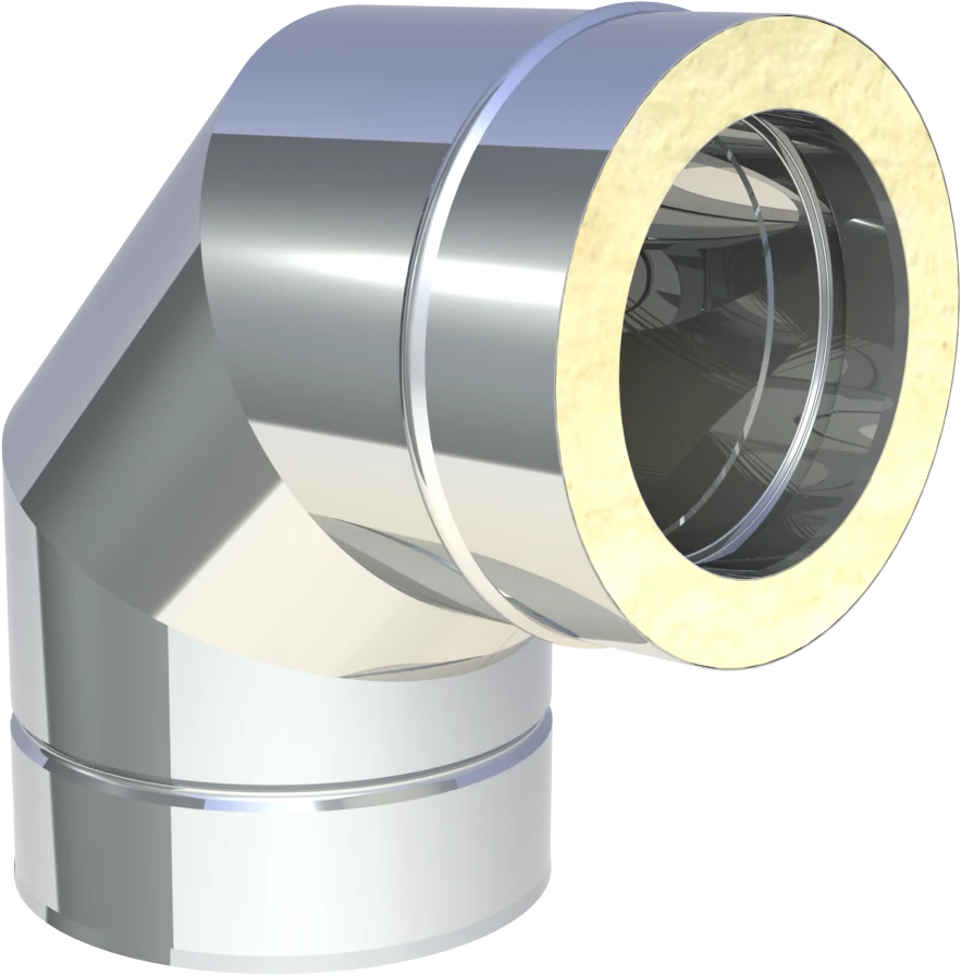 Kolano izolowane 90° fi180 kwasożaroodporne 1.4404 gr. 0,8/0,6
