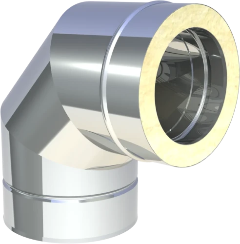Kolano izolowane 90° fi200 kwasożaroodporne 1.4404 gr. 0,8/0,6
