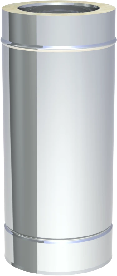 Rura kominowa fi130 0,5m stalowa kwasożaroodporna 1.4404 izolowana gr. 0,8/0,6