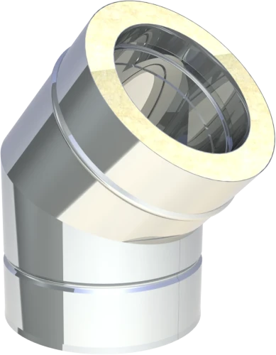 Kolano izolowane 45° fi150 kwasożaroodporne 1.4404 gr. 0,8/0,6