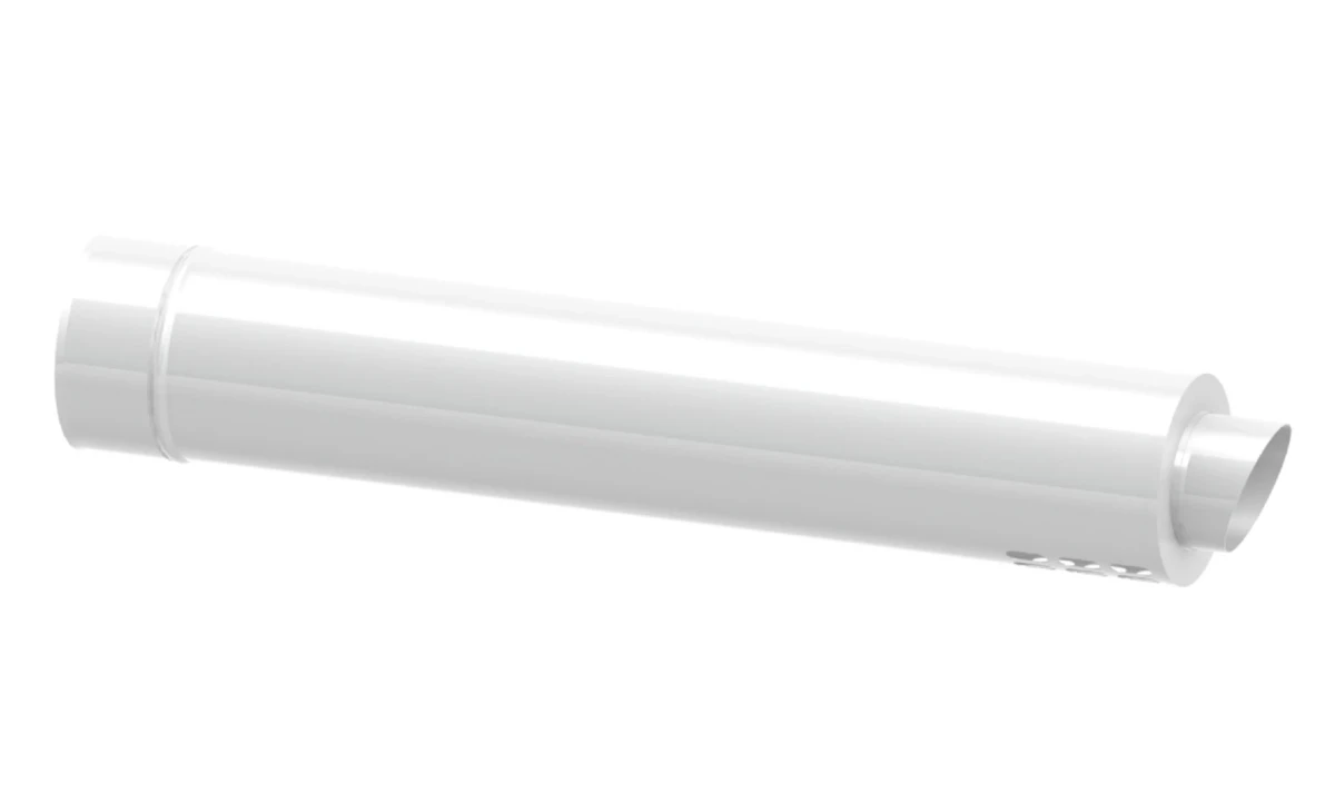 Zakończenie poziome komina 80/125 750mm białe do kotła gazowego kondensacyjnego