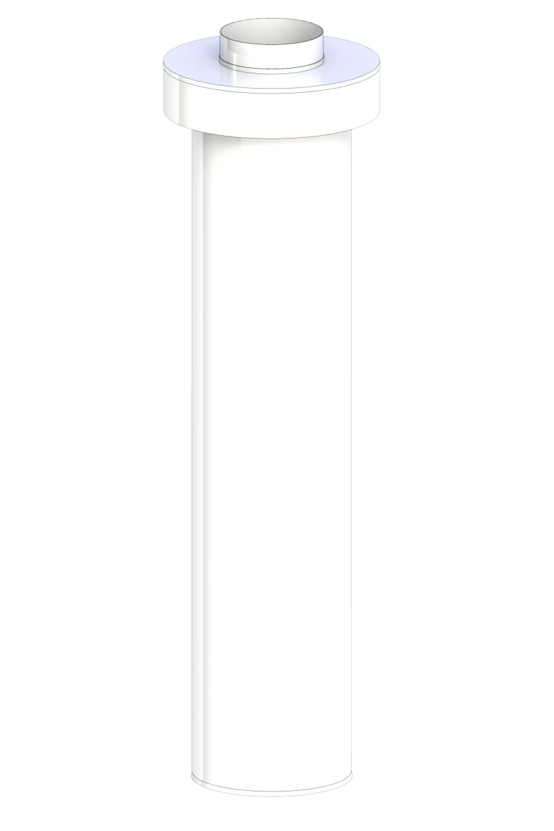 Zakończenie pionowe 80/125 750mm białe do kotła gazowego kondensacyjnego