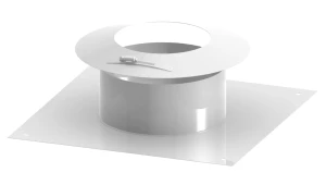 Płyta kominowa + kołnierz 60/100 kwasoodporny biały do kotła gazowego kondensacyjnego