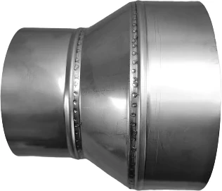 Redukcja kominowa okrąg nypel fi130 - okrąg kwasożaroodporna 1.4404 gr. 1mm