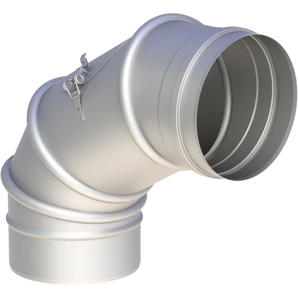 Kolano regulowane z rewizją kwasożaroodporne 1.4404 0,8mm 0-90° fi 130