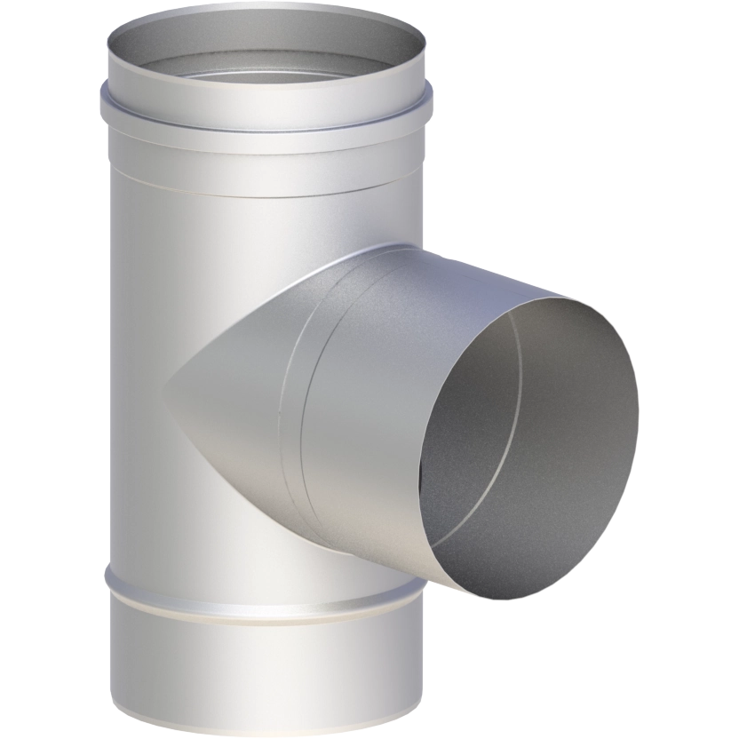 Trójnik kwasożaroodporny 1.4404 0,8mm 90° fi 130 mufa