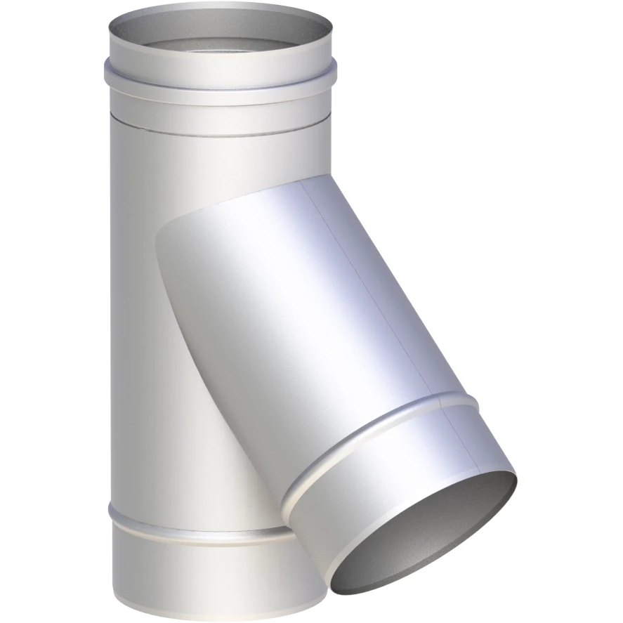 Trójnik kwasożaroodporny 1.4404 1mm 45° fi 225 nypel