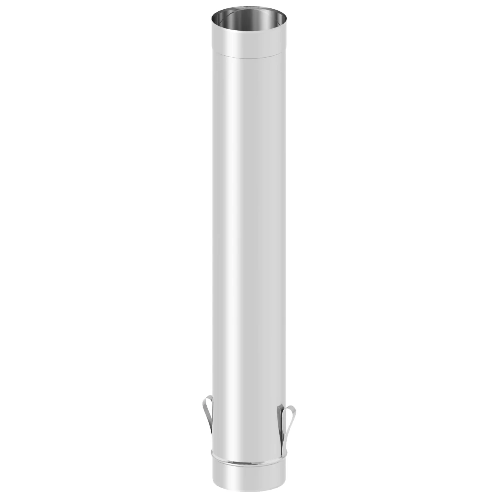 Rura kominowa kwasożaroodporna 1.4404 0,8mm dł. 1m fi 225 z uchwytami montażowymi