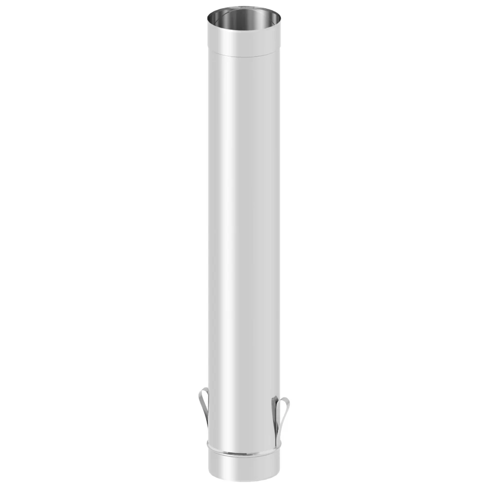 Rura kominowa kwasożaroodporna 1.4404 0,8mm dł. 1m fi 200 z uchwytami montażowymi
