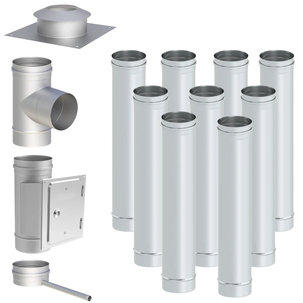 Wkład kominowy kwasożaroodporny fi 180 0,8mm 1.4404