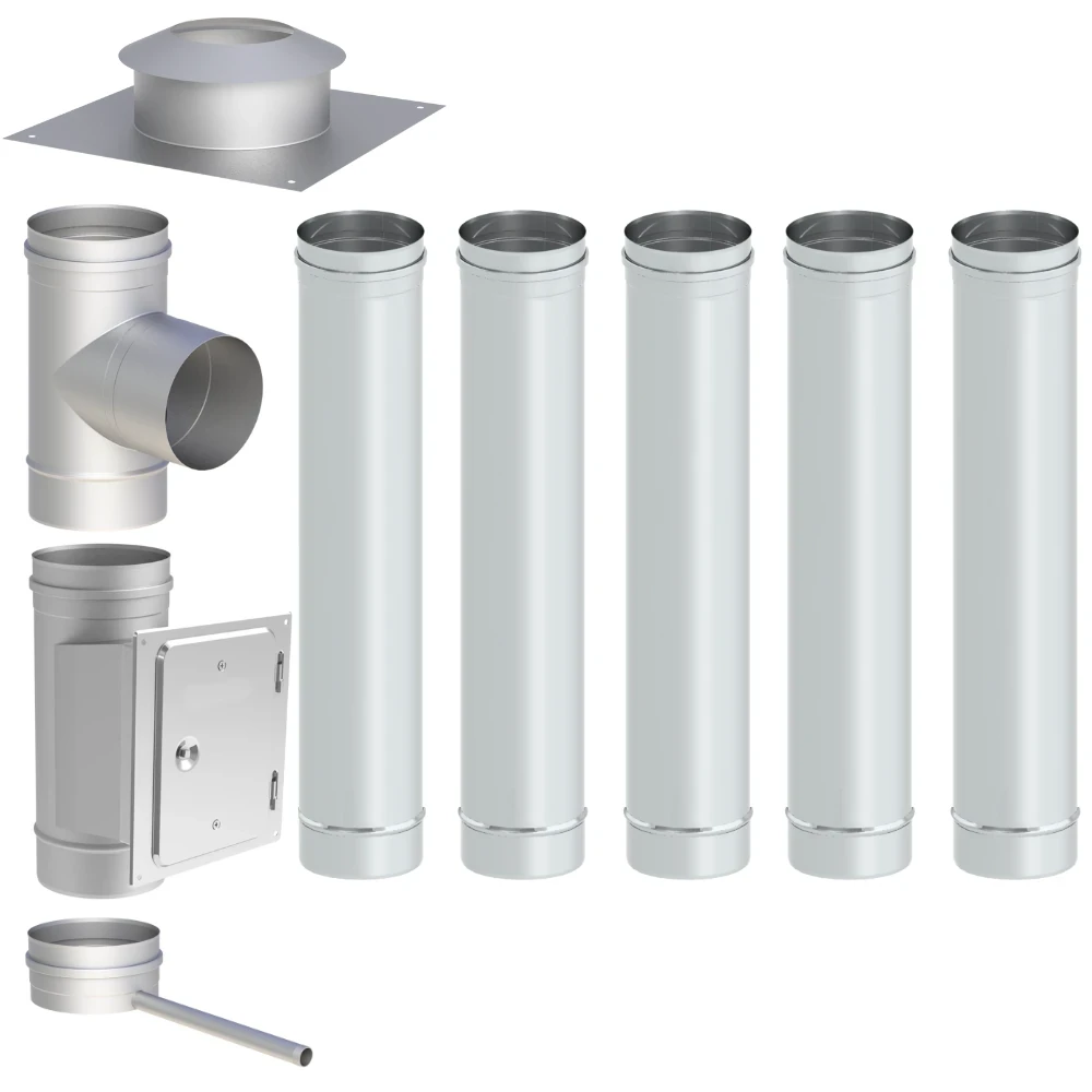 Wkład kominowy kwasożaroodporny fi 150 5m 0,8mm 1.4404