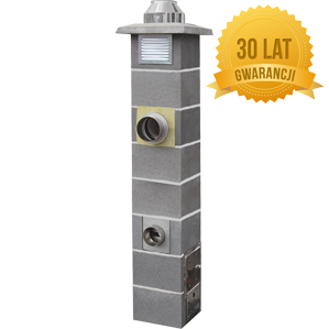 Komin ceramiczny Jawar NORD fi 160 z wentylacją