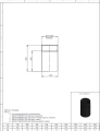 Rura 0,25 m stalowa fi180 czarna gr. 2mm przyłączeniowa