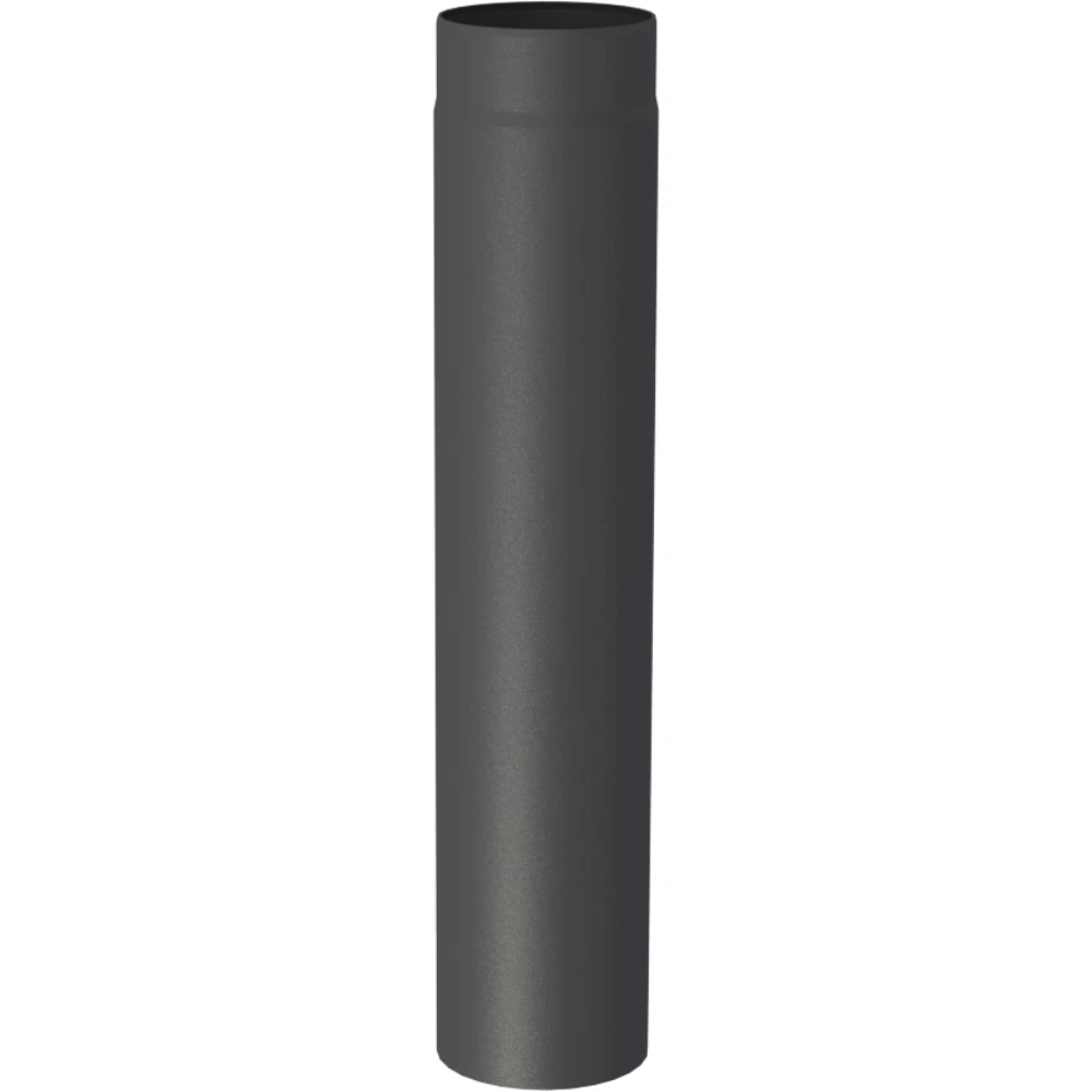 Rura 0,75 m stalowa fi180 czarna gr. 2mm przyłączeniowa
