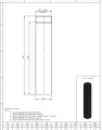 Rura 0,75 m stalowa fi180 czarna gr. 2mm przyłączeniowa