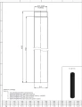 Rura 1 m stalowa fi180 czarna gr. 2mm przyłączeniowa