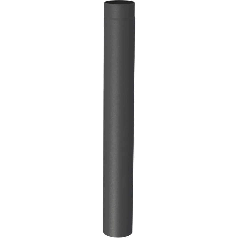 Rura 1 m stalowa fi200 czarna gr. 2mm przyłączeniowa