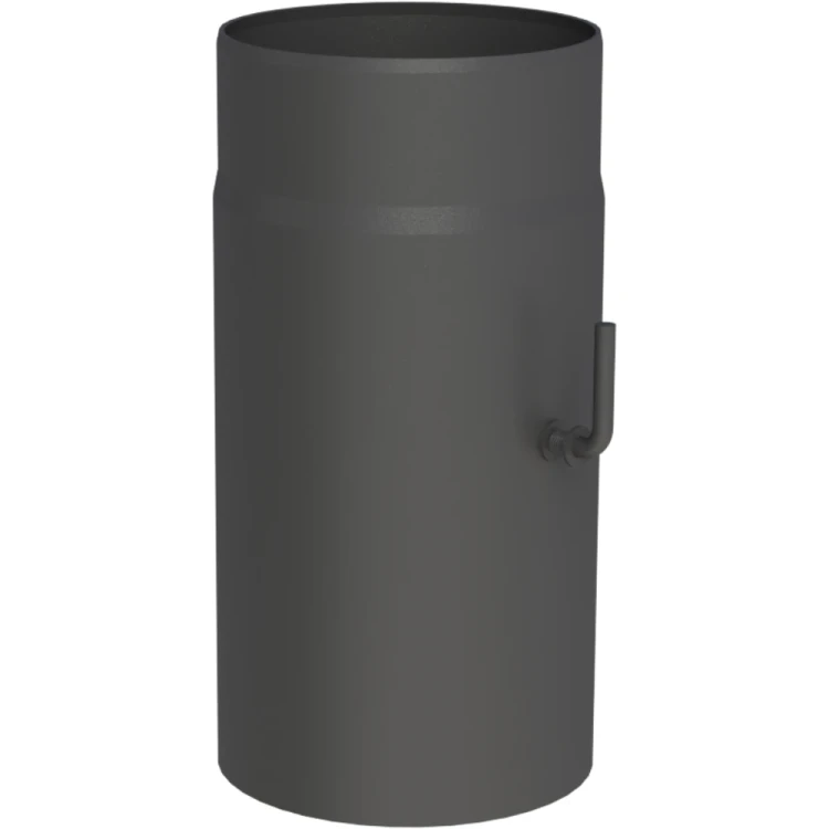 Rura 0,3m fi200 czarna z szybrem gr. 2mm przyłączeniowa