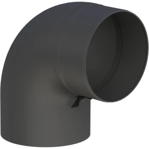 Kolano 90° stalowe fi150 łukowe czarne gr. 2mm przyłączeniowe