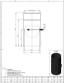 Rura 0,3m stalowa fi160 czarna z szybrem gr. 2mm przyłączeniowa
