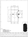 Rura 0,5m stalowa fi120 czarna z szybrem i rewizją gr. 2mm przyłączeniowa