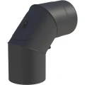 Kolano stalowe regulowane 0-90° fi160 z rewizją czarne gr. 2mm przyłączeniowe
