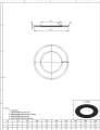 Rozeta ścienna stalowa fi120 55mm czarna