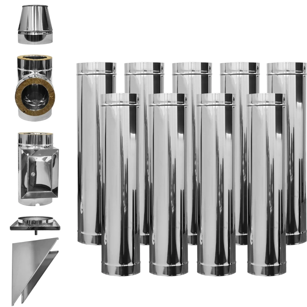 Komin stalowy 180/280 kwasożaroodporny 1.4404 gr. 0,8/0,5 izolowany 