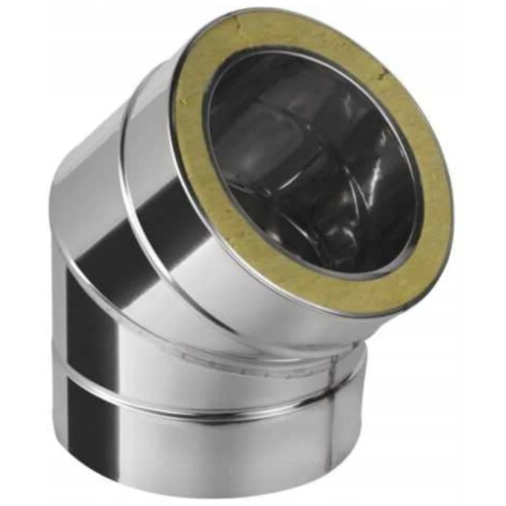 Kolano 45° 300/400 kwasożaroodporne 1.4404 gr. 0,8 mm izolowane