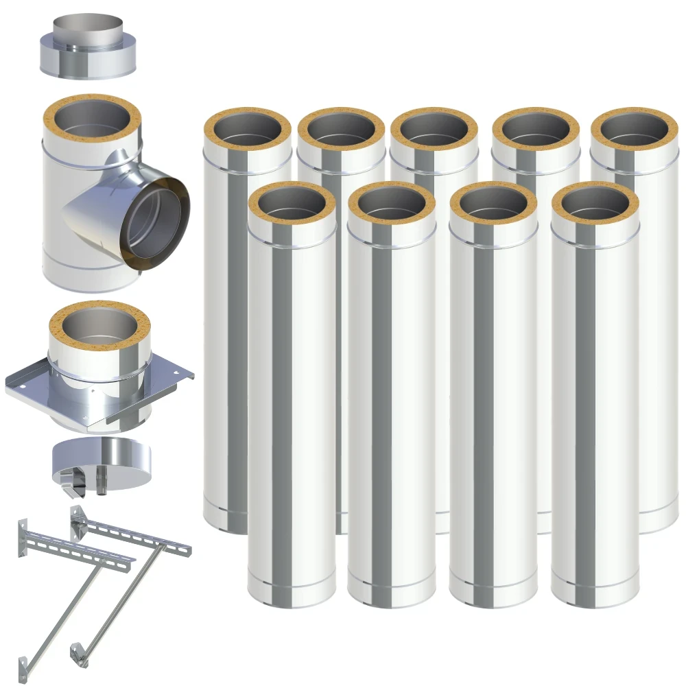 Komin do gazu fi150/200 izolowany kwasoodporny wiszący