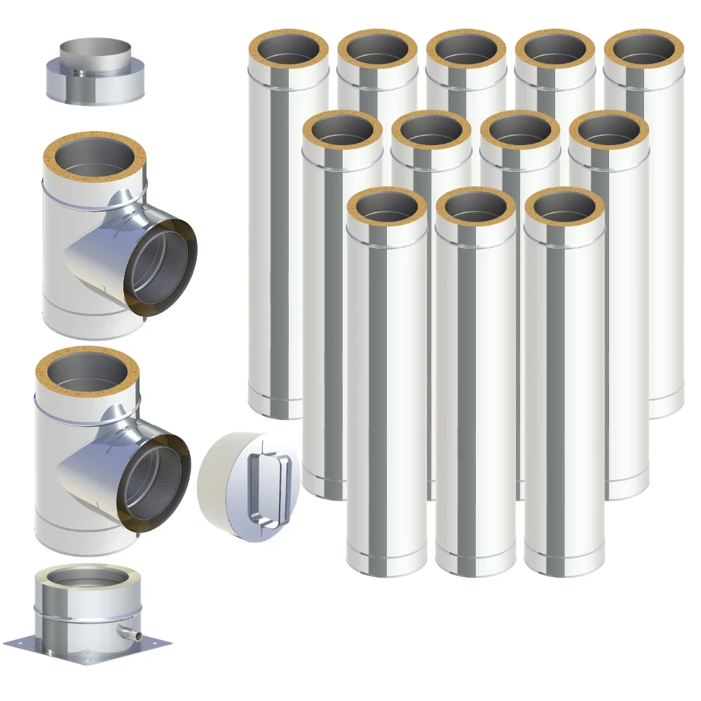 Komin do gazu fi160/210 izolowany kwasoodporny stojący