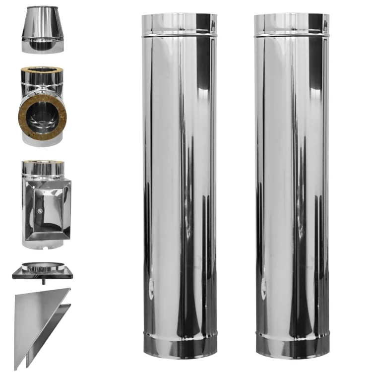 Komin stalowy 200/300 kwasożaroodporny 1.4404 gr. 1/0,5 izolowany 2m