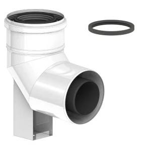 Kolano z podporą 80/125 PP z uszczelką do kotłów kondensacyjnych