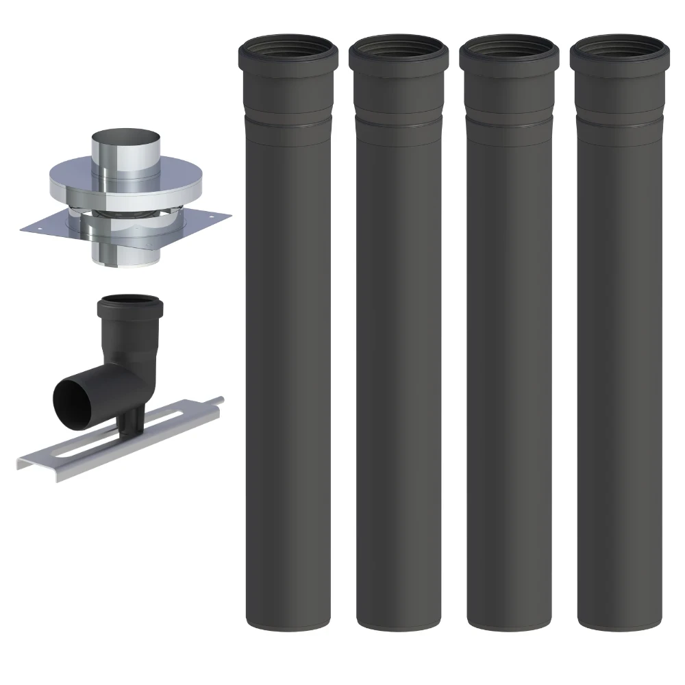 Wkład kominowy fi80 PP do kotła kondensacyjnego gazowego z zakończeniem kwasoodpornym