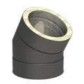 Kolano kominowe 30° izolowane 180/230 czarny mat
