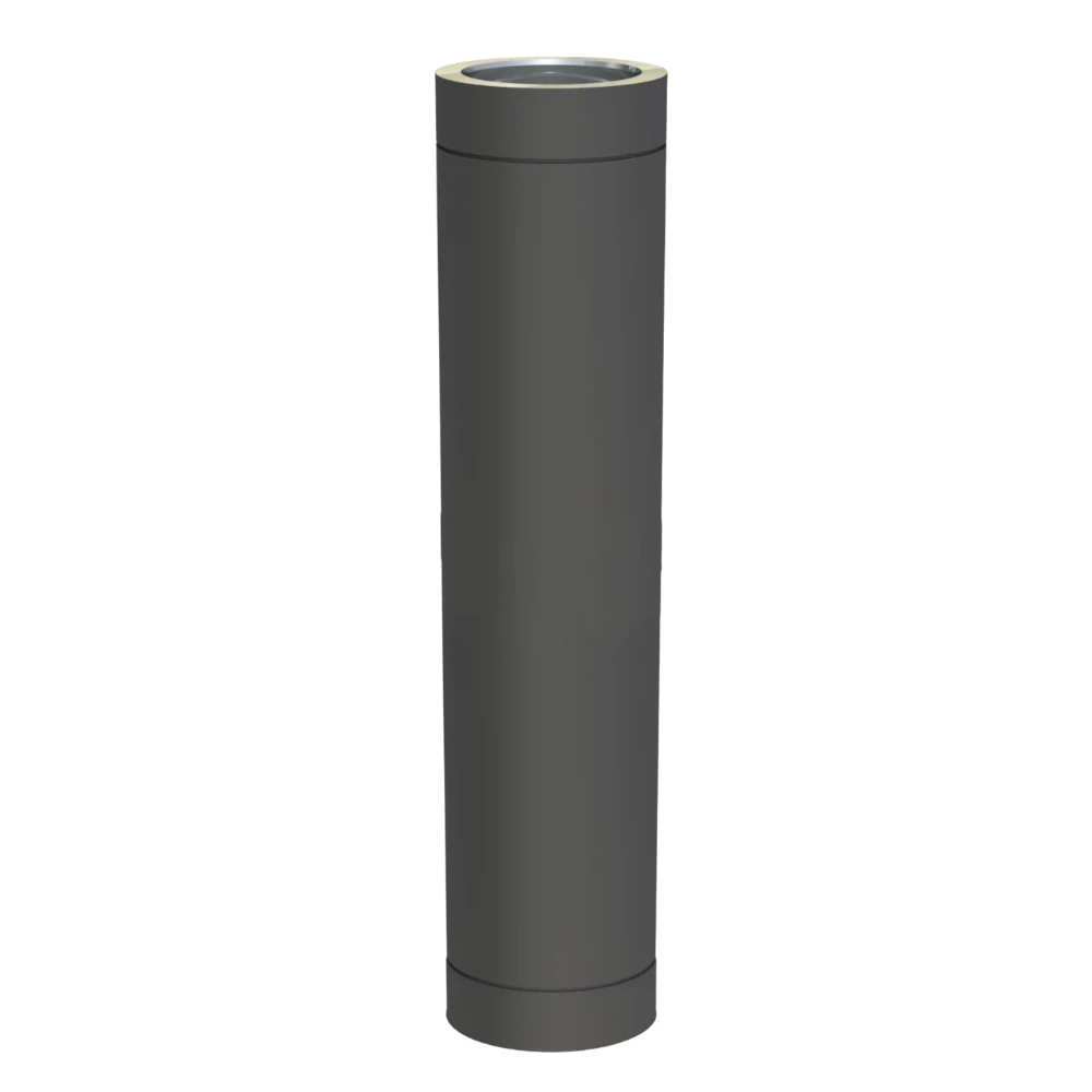 Rura kominowa 1m izolowana 150/200 czarny mat
