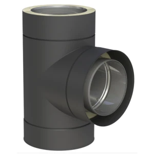 Trójnik 90° do komina izolowanego 130/180 czarny mat