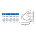 Kolano kominowe 90° izolowane 200/250 czarny mat