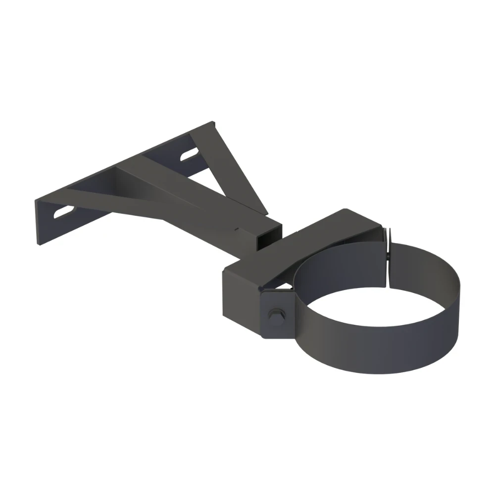 Wspornik ścienny regulowany odl. od ściany powyżej 360mm do komina izolowanego 130/180 czarny mat