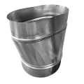 Redukcja kominowa koło kielich na fi160 - owal nypel 120x200 żaroodporna 1.4828 gr. 0,8mm
