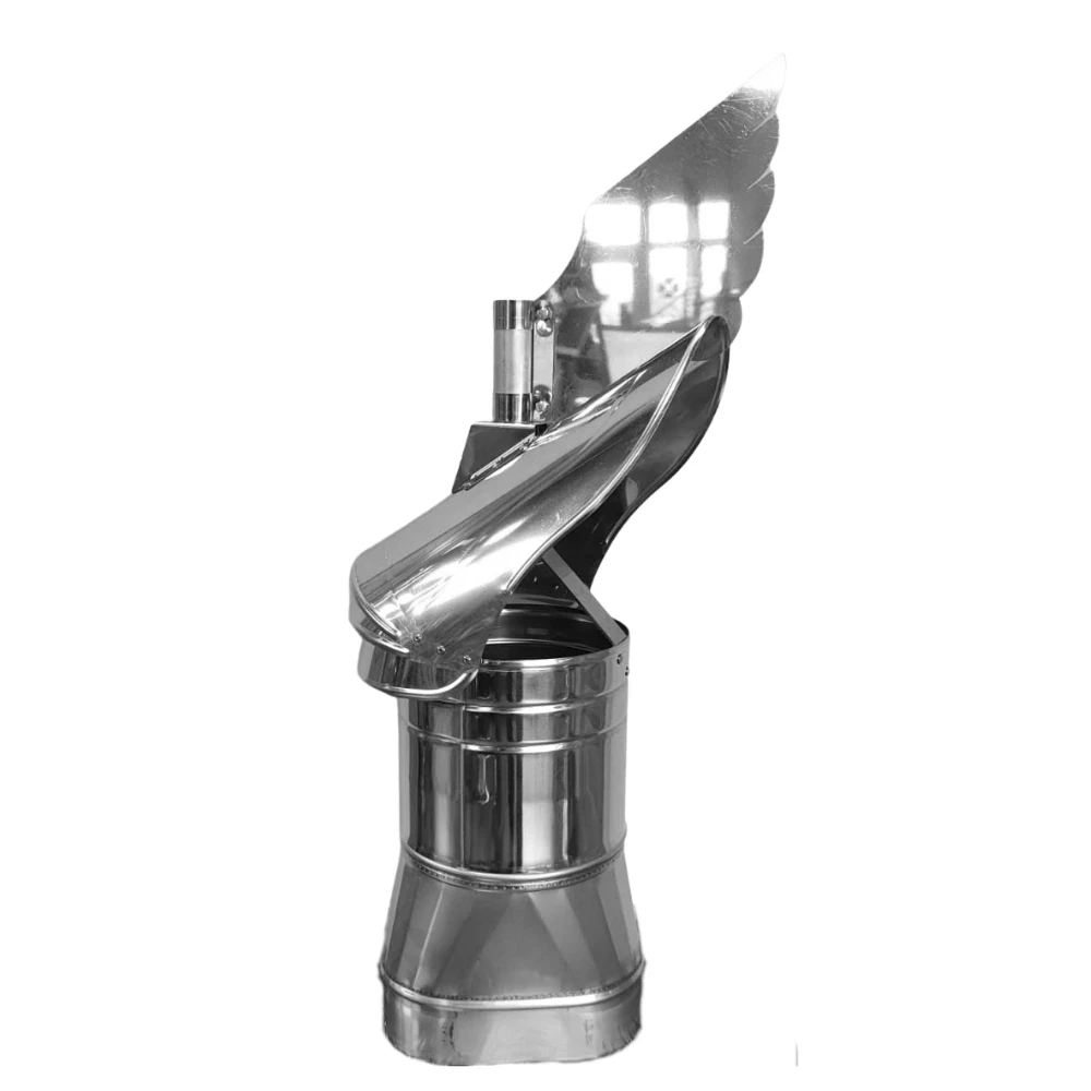 Nasada kominowa strażak fi150 z przejście w owal 110x180 gr.1mm 1.4404