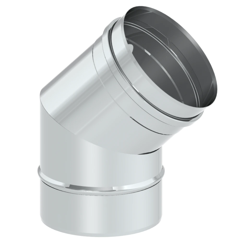 Kolano 45° kwasoodporne fi130 gr. 0,5mm
