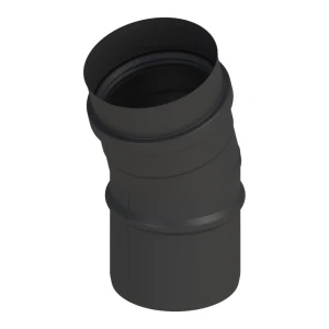 Kolano sztywne 15˚fi80 do pelletu czarny mat + uszczelka