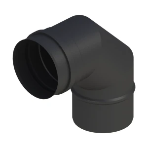 Kolano sztywne 90˚fi100 do pelletu czarny mat + uszczelka