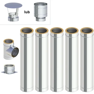 Komin wentylacyjny fi160/210 izolowany stalowy nierdzewny stojący