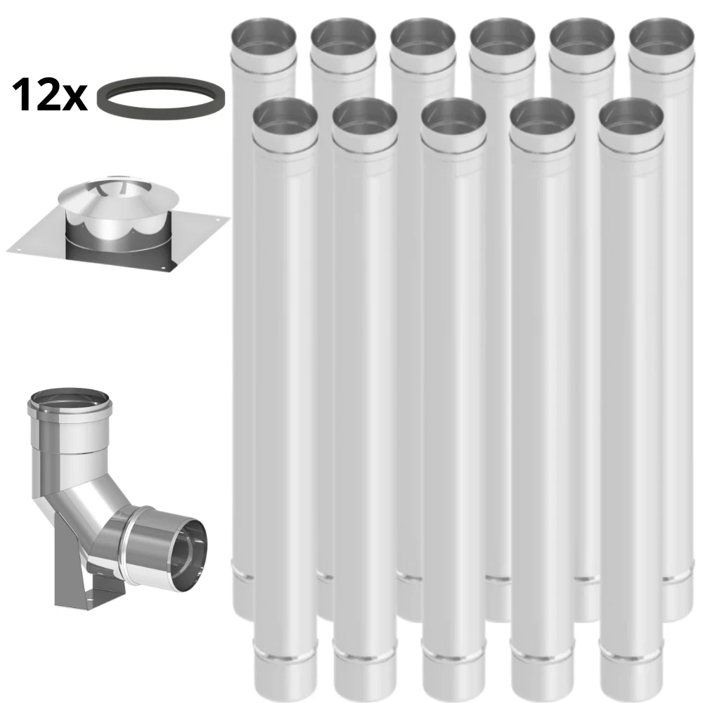Wkład kominowy fi60 11m do kotła kondensacyjnego gazowego kwasoodporny
