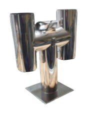 Nasada kominowa typu H na podstawie nierdzewna z rewizją fi200