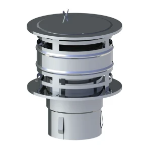 Daszek kominowy typu holenderskiego z rewizją - przyłącze uniwersalne fi250